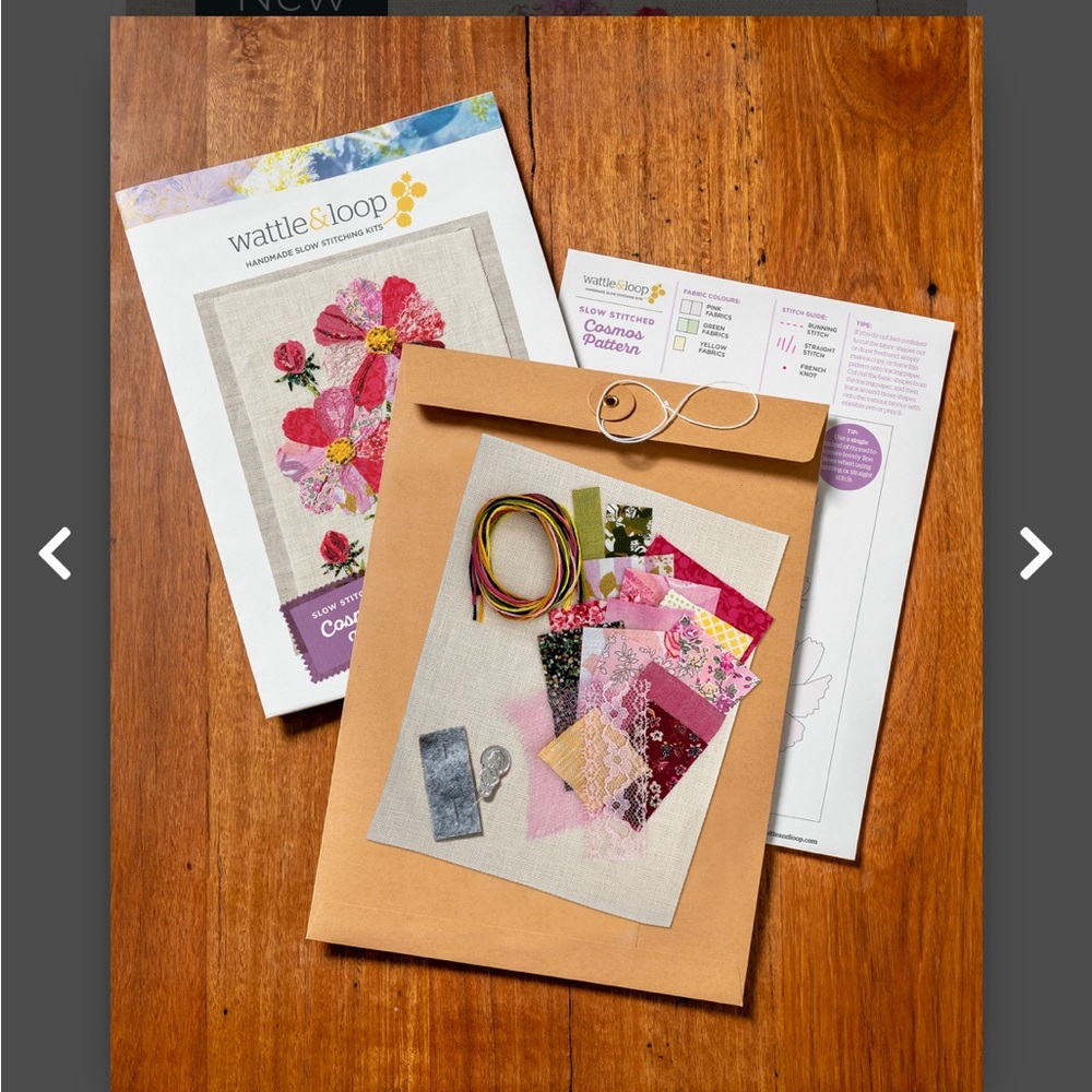 NEW Wattle and Loop Cosmos Embroidery Kit